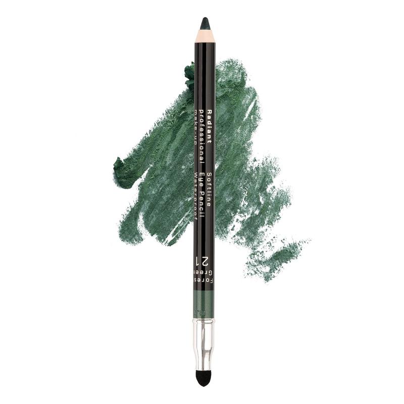 RADIANT PROFESSIONAL MAKE UP / HELLENICA Radiant Professional Waterproof Eyeliner Pencil - Eyeliner Waterproof Smudge Proof for Woman - Long Lasting Under Eye Pencil for Smoky Eye - Soft Waterline Eye liner Smudger Tool, Green (21)