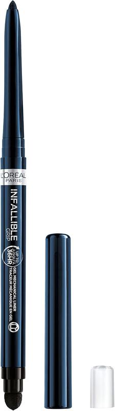  L'Oreal Paris Infallible Grip Mechanical Gel Eyeliner Pencil, Smudge-Resistant, Waterproof Eye Makeup with Up to 36HR Wear, Blue Jersey, 0.01 Oz
