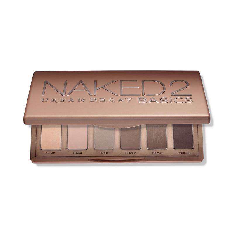  URBAN DECAY Naked 2 Basics Mini Eyeshadow Palette - 6 Matte Neutral Shadows, Long-lasting Wear, Multi-Use Powder for Eye, Contour, Brows, Ultra-Blendable Cool-Tone Shades, Travel Makeup with Mirror