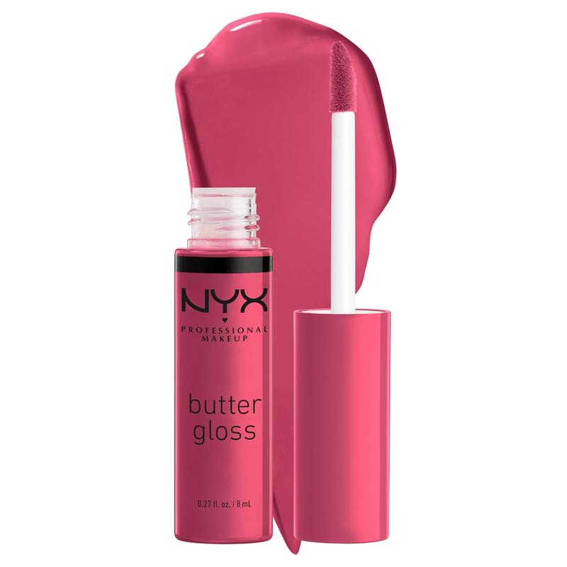 NYX PROFESSIONAL MAKEUP NYX PROFESSIONAL MAKEUP Butter Gloss, Non-Sticky Lip Gloss - Strawberry Cheesecake (Warm Pink)