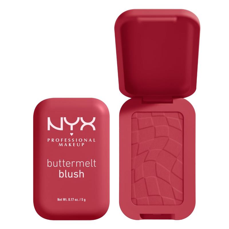NYX PROFESSIONAL MAKEUP NYX PROFESSIONAL MAKEUP Buttermelt Powder Blush, Fade and Transfer-Resistant Blush, Up to 12HR Make Up Wear, Vegan Formula - Back And Butta