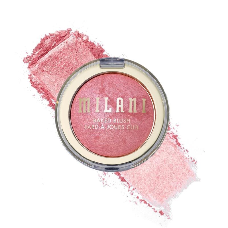 Milani Milani Baked Blush, Updated Powder Blush for Cheeks, Cruelty Free Makeup - Shape, Contour & Highlight Face for a Shimmery or Matte Finish - Dolce Pink