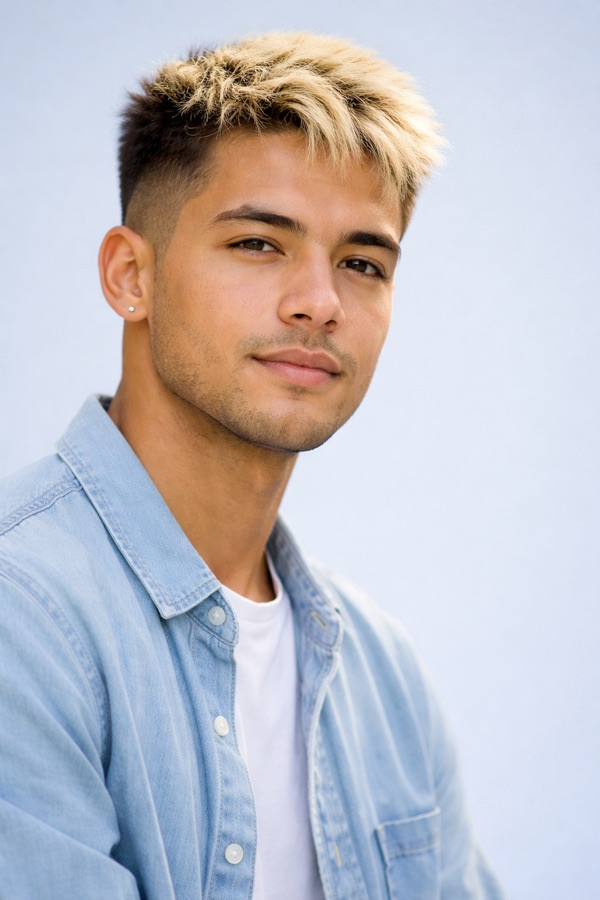 Bleached Tips hair color for Bright Spring — Textured Crop | color analysis hair guide