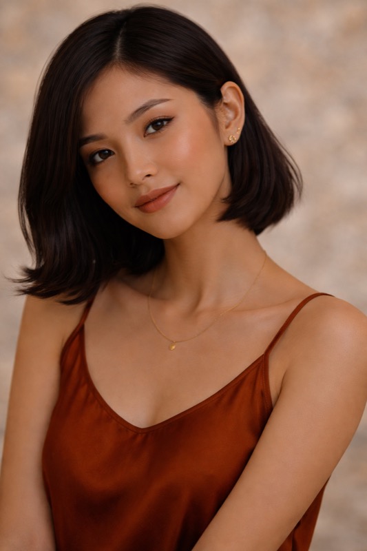 Near-Black Warm Brown hair color for Deep Autumn — Sleek Bob | color analysis hair guide