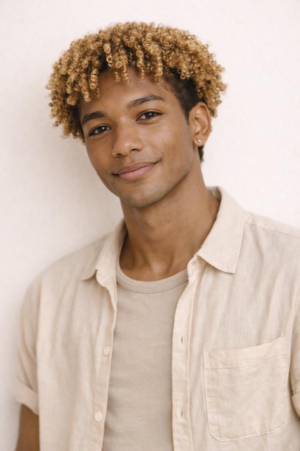 Golden Honey hair color for Light Spring — Natural Coily Afro | color analysis hair guide