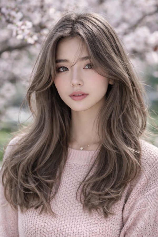 Smoky Ash Brown hair color for Light Summer — Long Layers | color analysis hair guide