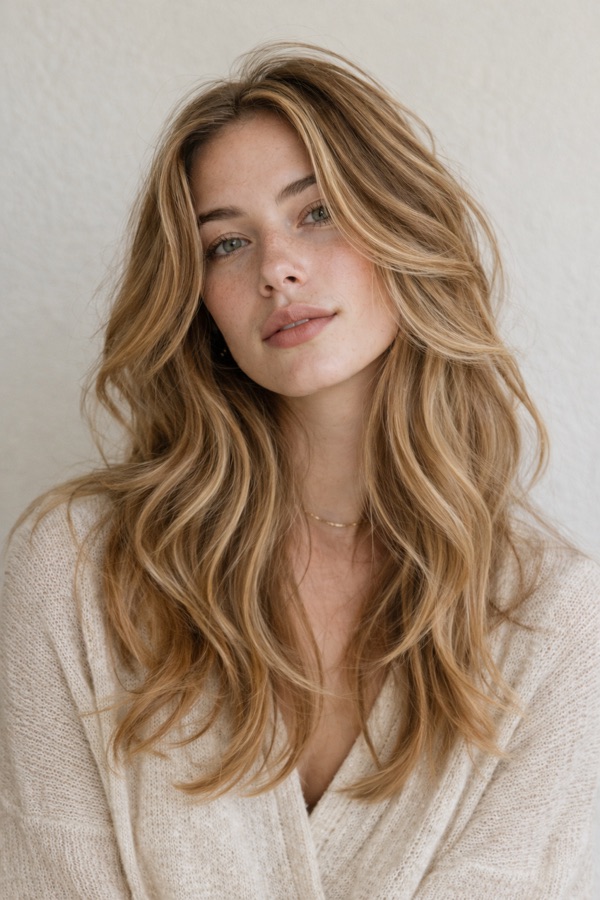 Honey Blonde hair color for True Spring — Long Waves | color analysis hair guide