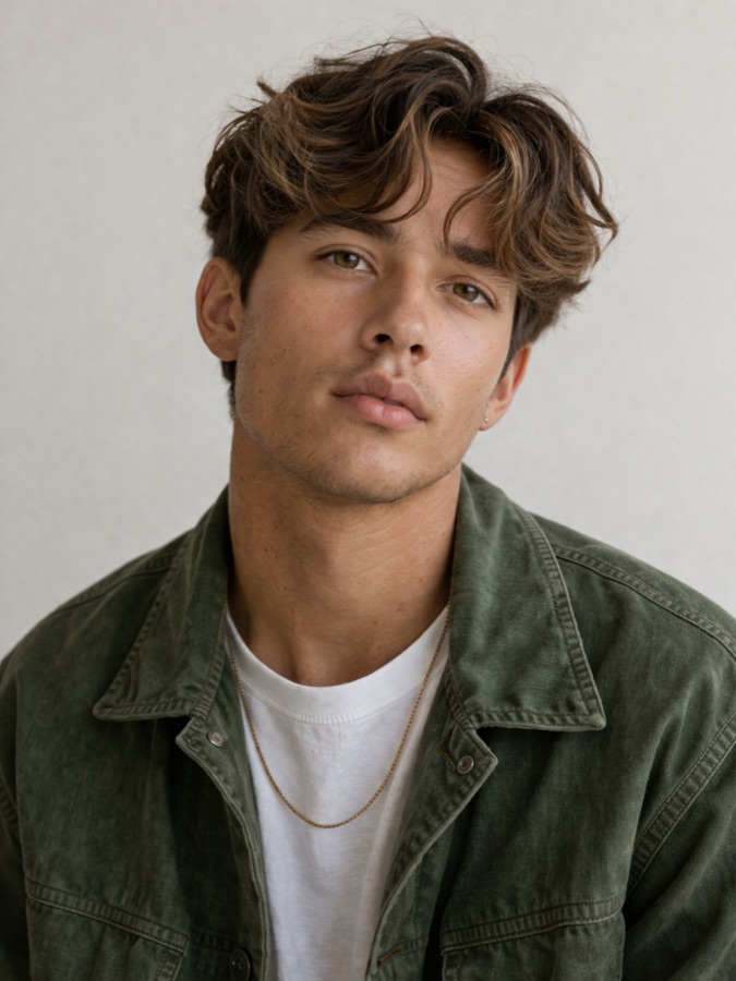 Warm Brown hair color for True Spring — Wavy Crop | color analysis hair guide