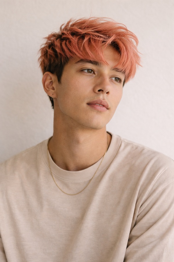 Warm Coral hair color for True Spring — Textured Crop | color analysis hair guide
